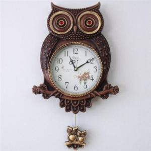 (정품) 부엉이 가족 추벽시계(브라운) 예쁜벽시계 인테리어벽시계 고급벽시계 거실벽시계 저소음