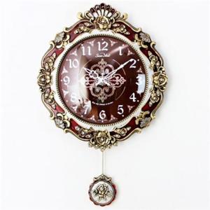 (정품) 앤틱 골드로즈 추벽시계(레드) 예쁜벽시계 인테리어벽시계 고급벽시계 거실벽시계 저소음