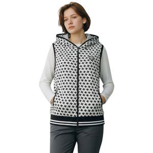 페라어스 여성 봄가을 폴리스판 별무늬 후드 집업 골프 조끼 AVF5MI6475