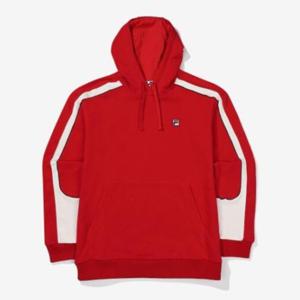 휠라 남여공용 F-박스 컬렉션 라인 배색 후드티 FS2POF3394X_RED