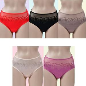 (창민)맥시 망사 플라워 복부 여성 삼각팬티 GWM