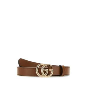 GUCCI Brown leather GG belt 4094170AAA5 2718
