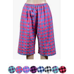 여성 체크 나염 주머니 7부 밴딩바지 0018we GWM