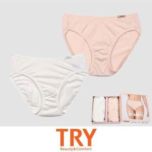 (트라이)스킨미디 60수 면스판 미디 여삼각 2매 GWM