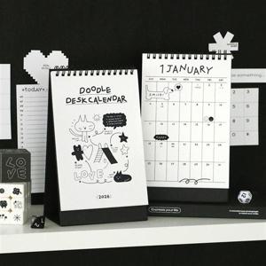 스케줄러 아이코닉 2026 두들 탁상달력 데스크 캘린더