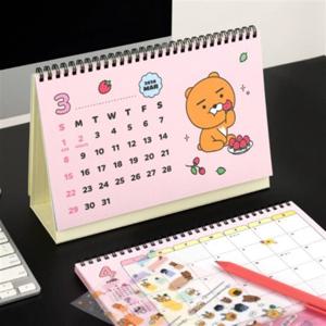 패키지디자인 2026 카카오프렌즈 판촉 베이직 탁상 달력 캘린더