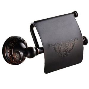 고급 블랙 검정 도금 욕실 휴지걸이