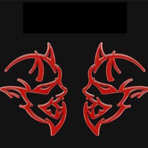 오토바이 엠블럼 스티커 자동차 데코 마크 튜닝 레드