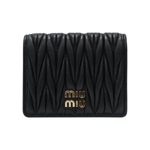 미우미우 마테라쎄 반지갑 블랙 5MV204 AFPP F0002