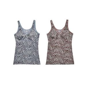 몸에 붙지 않는 인견 레오파드 브라런닝