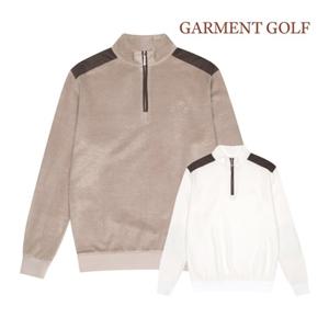 가먼트골프 남성 겉기모 하프 집업 긴팔 티셔츠 GMTLC405