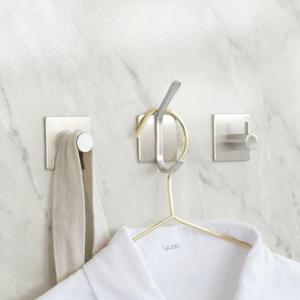 못없이 붙이는 강력부착 스테인리스 사각 모던 벽후크