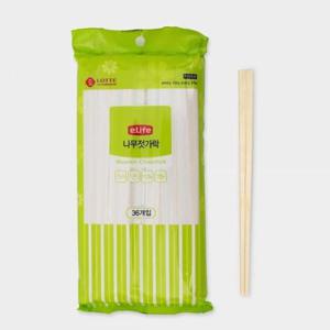 위생젓가락 이라이프 36개입 나무젓가락 캠핑