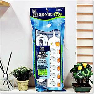 절전형 콘센트 개별 멀티탭 5구 5호 비닐 4.5미터