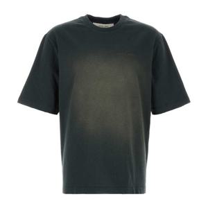 골든구스 차콜 코튼 크루넥 티셔츠 GUP01873P002362 90498