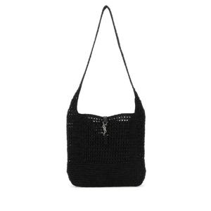 SAINT LAURENT 블랙 라피아 미디엄 Le 5 A 7 숄더백 778827GAAEN 1000