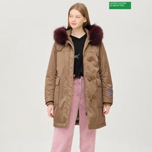 베네통 라쿤퍼 토글 덕다운 패딩 BAPDF8461