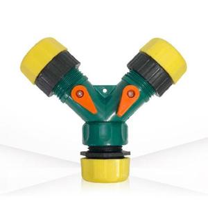 양갈래 호스분배기 노랑 수도연결 3구 호스연결구
