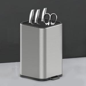 동무 키친프리 홈웨어-사각칼블럭 (칼꽂이+가위꽂이) 멀티박스 자동물빠짐