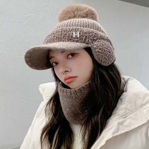 왕방울모자 니트 귀마개 캡 귀도리 방울모자