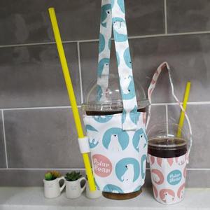 패브릭 드링크백 텀블러파우치 블루베어