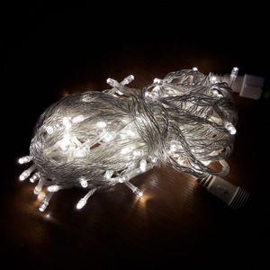 LED앵두전구 LED트리전구 100구 투명선 웜화이트 점멸전원코드포함