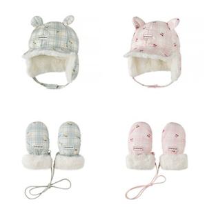 밍크뮤ch 체크 스노우 방수모자 장갑 4종 택일 35C148080500