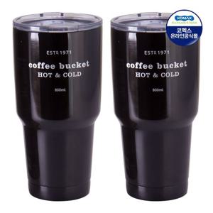 코멕스 THE 큰 텀블러 블랙 800ml X 2개