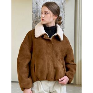 [GGPX]퍼카라 집업 밴딩 무스탕 자켓 (GPDJK017D)