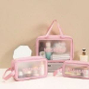 여행용워시백 PVC불투명여행세면파우치 (핑크3종세트) 여행용파우치 파우치 불투명파우치 워시백 여행용가방 세면파우치 세면가방 여행용세면파우치