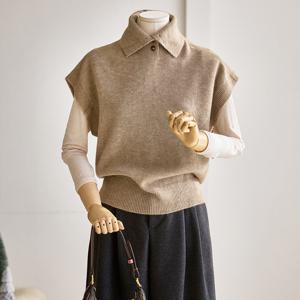 [커스텀에이블] 하이넥 카라 니트조끼_T2512KV610D