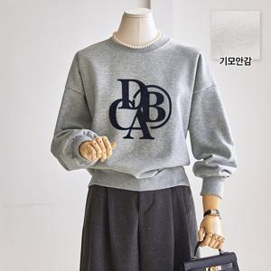 [커스텀에이블] 벨벳 영문 기모 맨투맨_T2512TS183D