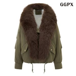 [GGPX]숄 퍼 탈부착 집업 야상 스트링 하프 자켓 (GPDJK018D)