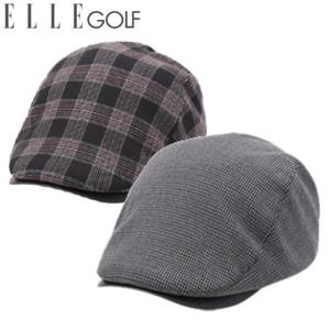 [엘르골프]가죽챙 체크 패턴 프랜치 헌팅캡 6J57402_DJ