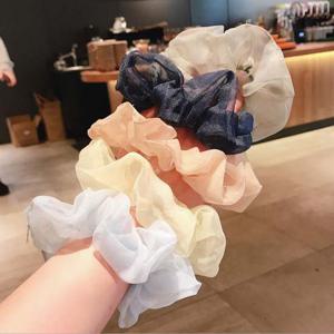 키밍 쉬폰 곱창 머리끈 헤어밴드 곱창끈 꽃무늬