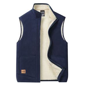 남성 겨울 양털 기모 플리스 조끼 방한 보아털 후리스 집업 베스트 WI237J