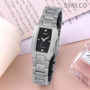 카시오 LTP-1165A-1C2 레트로 스퀘어 아날로그 정장 여자 메탈 시계 d