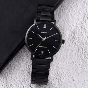 카시오 MTP-VT01B-1B 라지사이즈 빈티지 아날로그 캐쥬얼 남자 메탈 시계 d