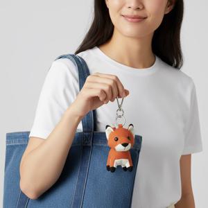 메종키츠네 폭스 참 키링오렌지LW06905WW0081 P899