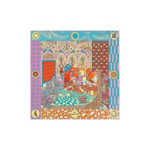 에르메스 까레 90 라 단스 데 아마조네스 스카프 90 베르 오랑쥬 멀티꼴로르 H003535S08