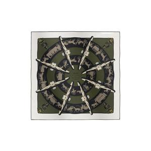 에르메스 파리 퀴 룰 스카프 70 블랑 베르 로덴 에뚜프 H981167S06