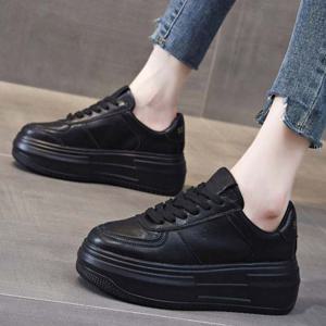 베리슈 5cm 가죽 매쉬 2가지 디자인 통굽 키높이운동화 스니커즈