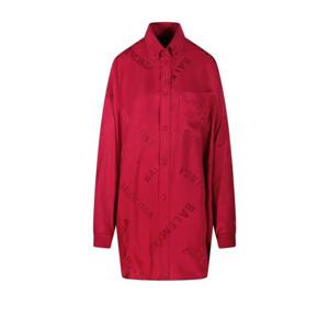 25 FW 발렌시아가 롱슬리브 버튼 클로저 셔츠 레드 814121TOO13