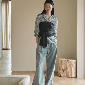 [쥬크]원턱 코튼 와이드 데님 팬츠 Z253PSA403