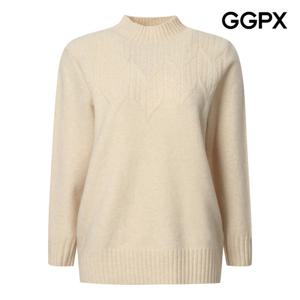 [지지피엑스]하프 사슬 짜임 폴라 니트 GPBKP010B