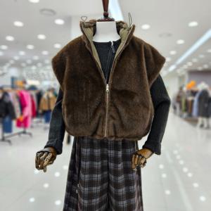 [스테파니]리버시블 털 패딩 베스트/A25JK54344