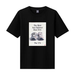 뉴발란스 574 애드 반팔티 블랙 MT61B0WF-BK