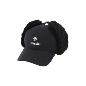 데상트 공용 퍼 귀달이 볼캡 AP423SCPO1-BLK0