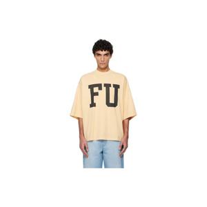 25 FW 피어오브갓 남성 옐로우 릴랙스 FU 티셔츠 252782M213011