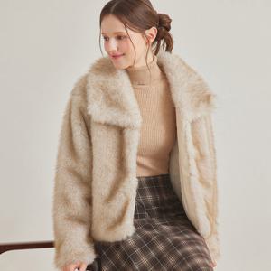 [포커스]트렌디 인조 폭스퍼 누빔 자켓 PBBF5W1JK1111